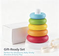 Hot Sale Rainbow Stacking Rings Montessori Early Educational Baby Stacking Toys Ring Stacker