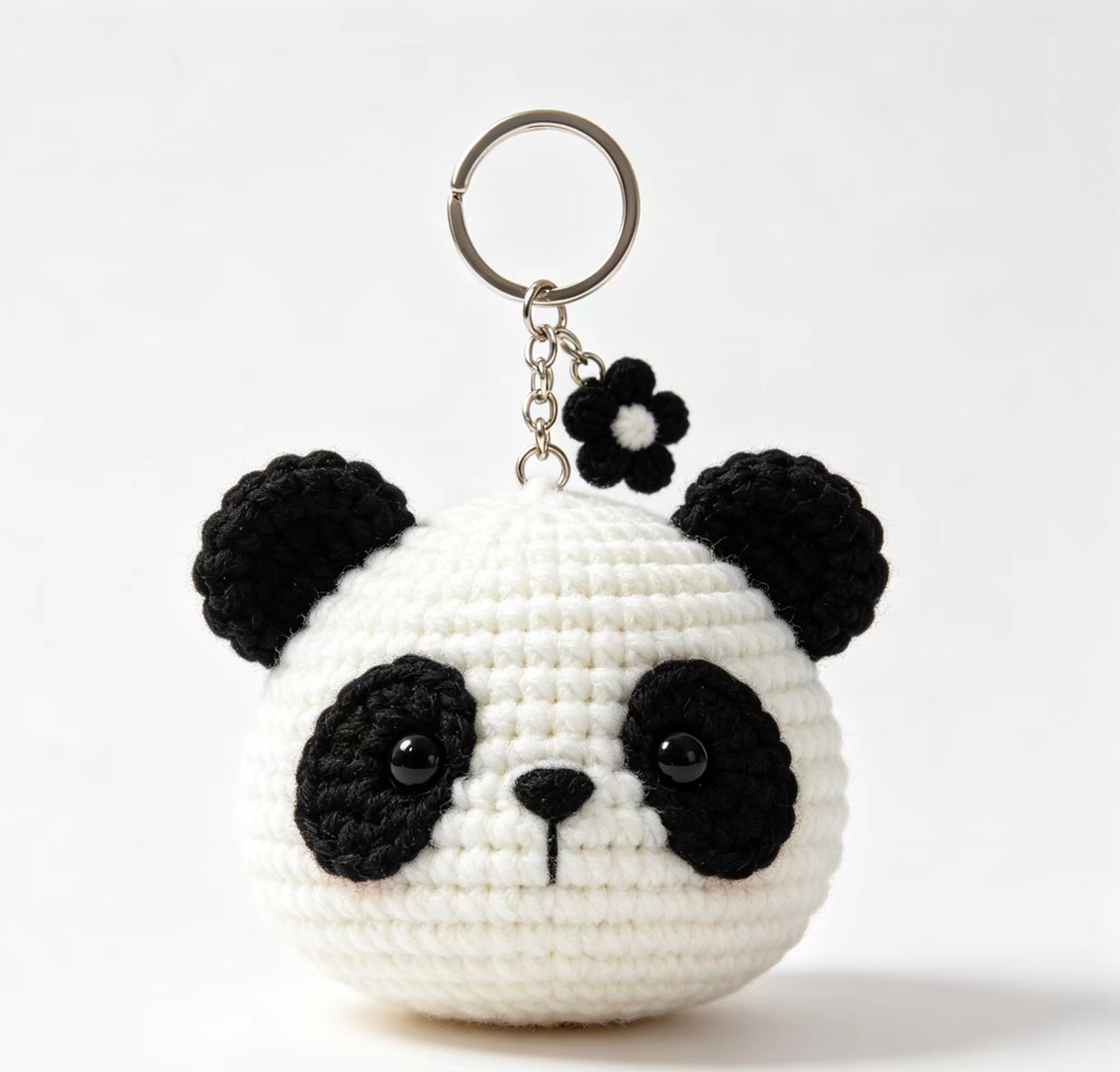 Cute Handmade Crochet Panda Keychain