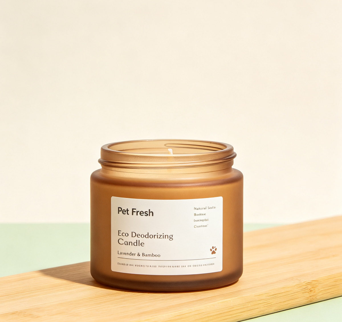 Eco Pet Deodorizing Candle Natural Soy Wax Odor Eliminator for Dogs & Cats