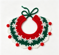 Christmas Crochet Pet Scarf, Cat Dog Bandana, Holiday Pet Accessory