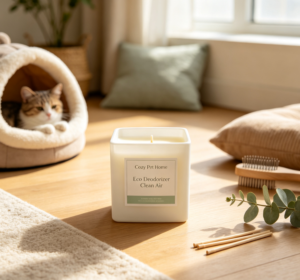 Eco Pet Deodorizing Candle Natural Soy Wax Odor Eliminator for Dogs & Cats